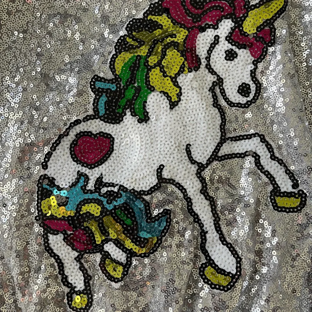 Lola + the Boys, girls unicorn sequin bomber size 8 & 12. - Picture 5 of 8